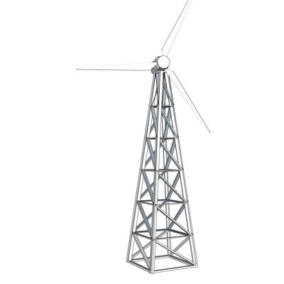 现代风力发电机su模型