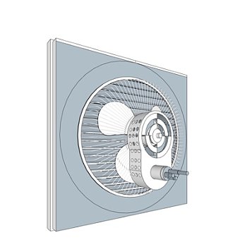 现代排气扇su模型