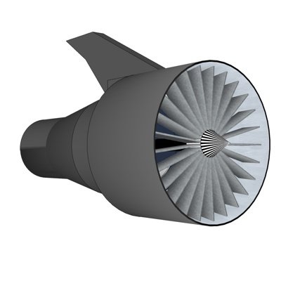 现代飞机引擎su模型