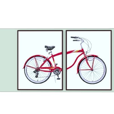 现代自行车装饰画su模型