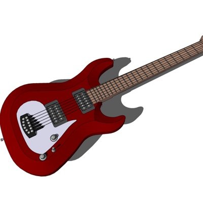 现代电子吉他su模型