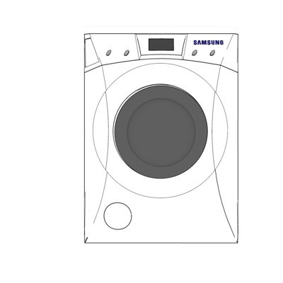 现代三星洗衣机su模型