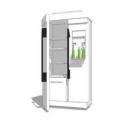 现代单门电冰箱su模型