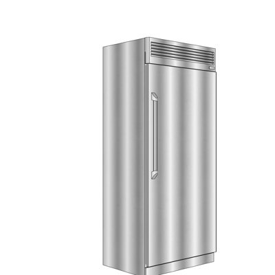 现代单门电冰箱su模型