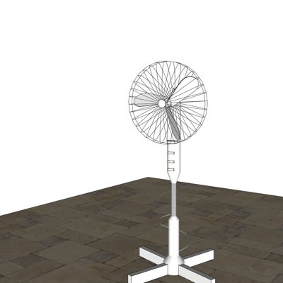 现代立体式电风扇su模型