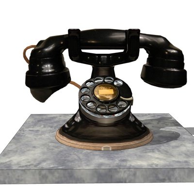 现代复古电话机su模型