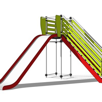 现代儿童滑梯游乐设备su模型