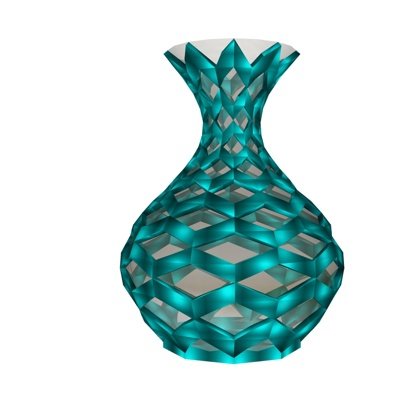 现代菱形花瓶su模型
