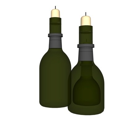 现代啤酒瓶烛台灯su模型
