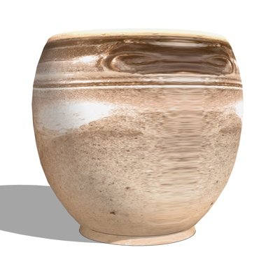 现代咖啡色陶罐su模型