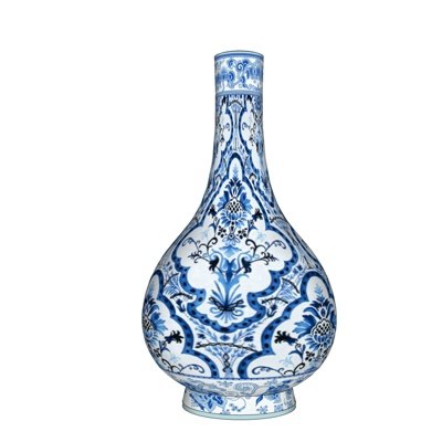 中式青花陶瓷花瓶su模型