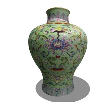 东南亚陶瓷花瓶su模型