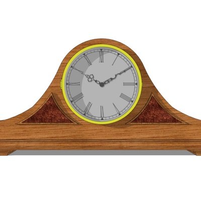 欧式实木钟表su模型