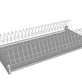 现代碗柜su模型