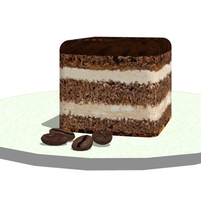 现代巧克力蛋糕su模型