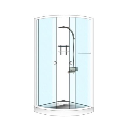 现代淋浴房su模型