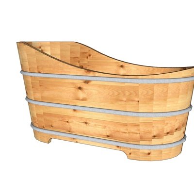 现代实木小浴缸su模型