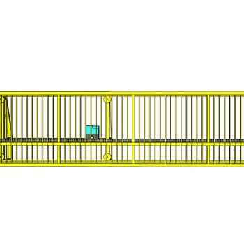 现代金属轨道闸门su模型