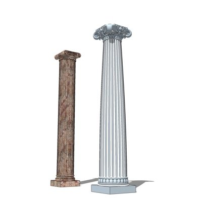 欧式罗马柱组合su模型