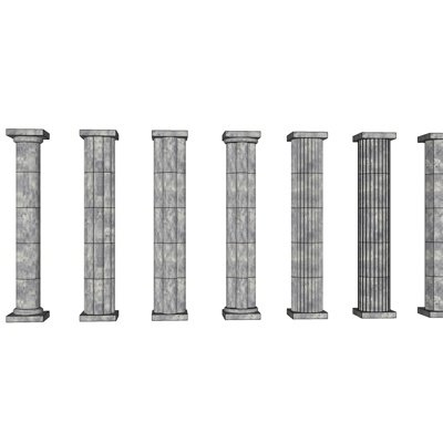欧式罗马柱组合su模型