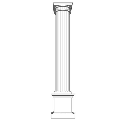 欧式石膏罗马柱su模型