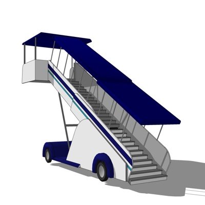 现代车形楼梯su模型