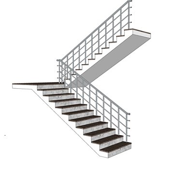现代楼梯su模型
