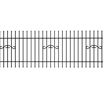 现代铁艺围栏su模型