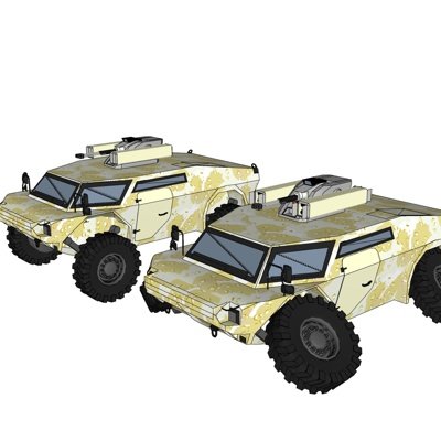 现代两栖登陆战车su模型