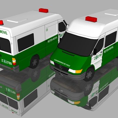现代救护车su模型