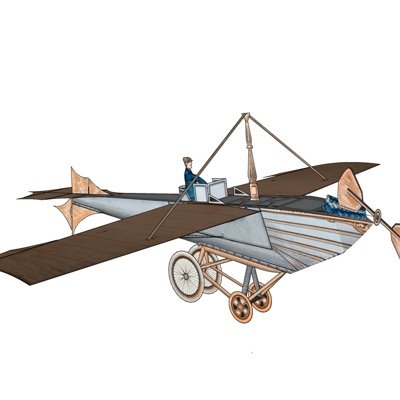 欧式复古飞机su模型