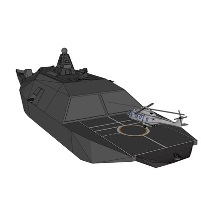现代驱逐舰su模型