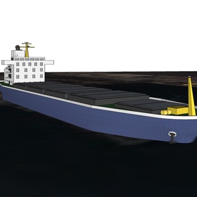 现代大型运输船su模型