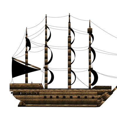 北欧海盗船su模型