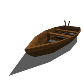 中式古代小船su模型