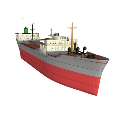 现代大型探索船su模型