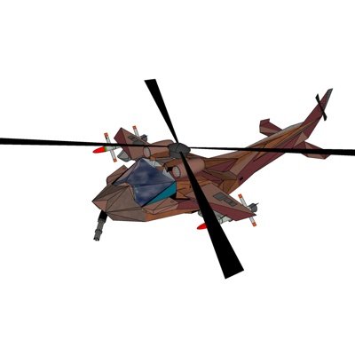 后现代战斗直升机su模型