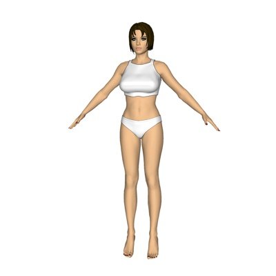 现代泳装女人su模型