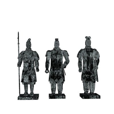 中式古代士兵su模型