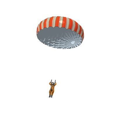 现代降落伞人su模型
