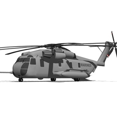 现代运输直升机su模型