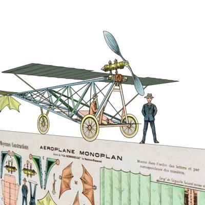 现代小型飞机广告牌su模型