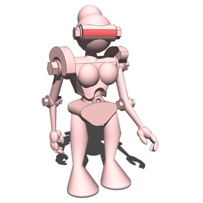 现代机器人玩具su模型