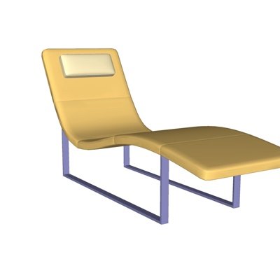 现代布艺休闲躺椅su模型