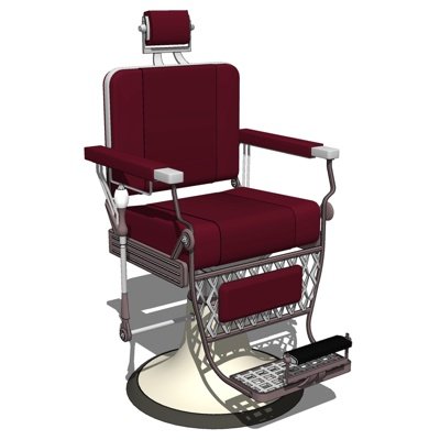 工业风理发专用椅su模型