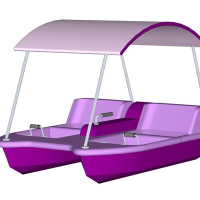 现代脚踏船su模型