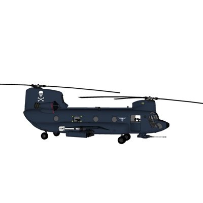 现代运输直升机su模型