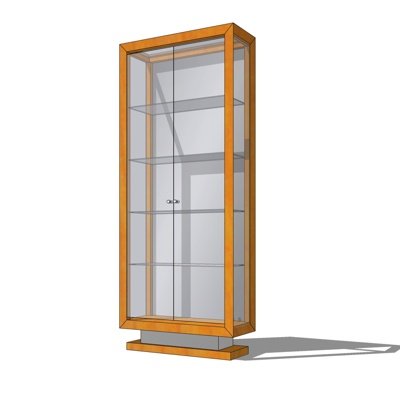 现代玻璃衣柜su模型