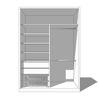 现代衣柜su模型