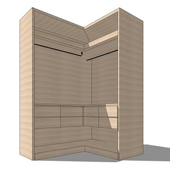 现代衣柜su模型